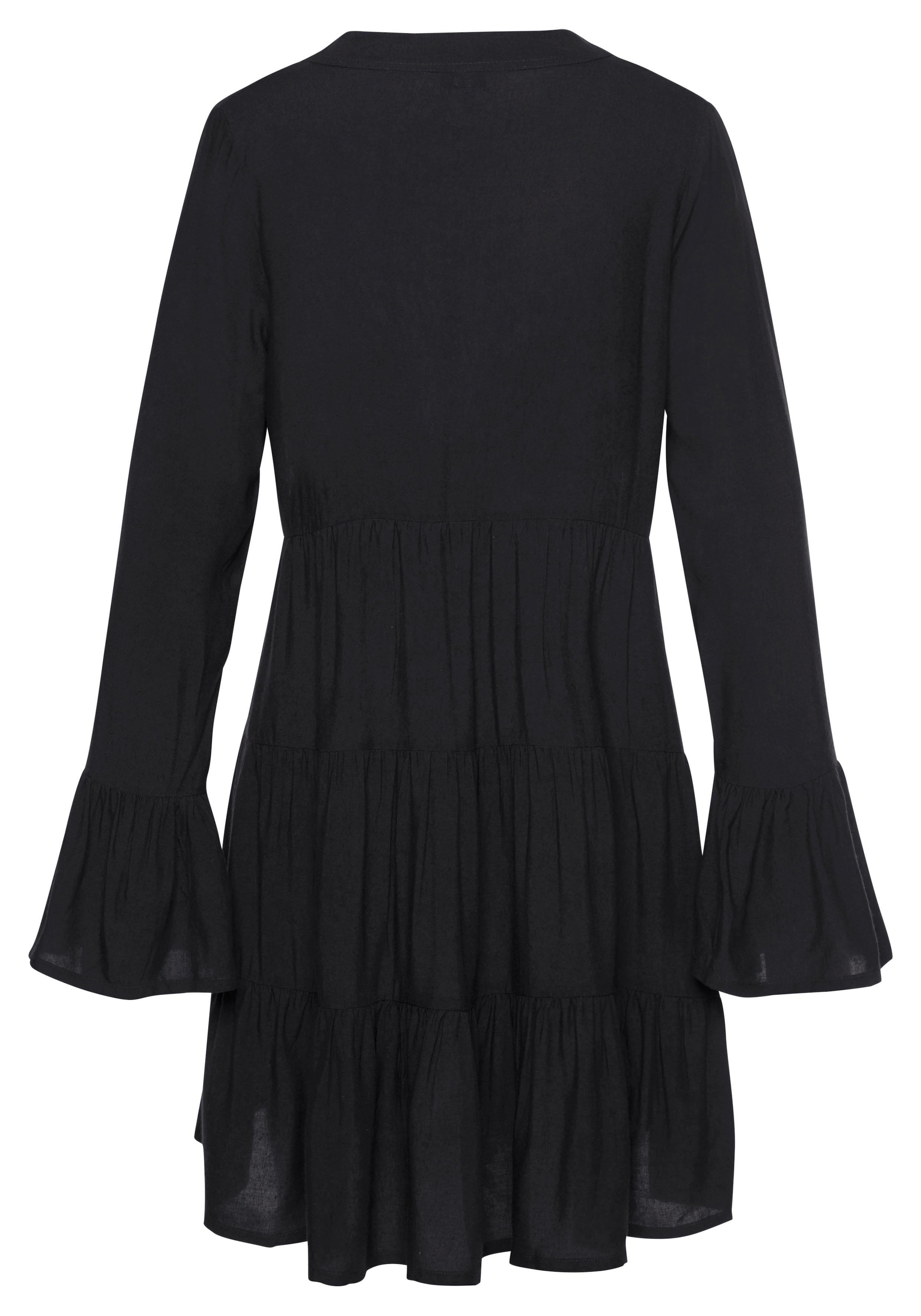 LASCANA Longbluse mit Spitzeneinsätzen, Tunika, Blusenkleid, Strandmode