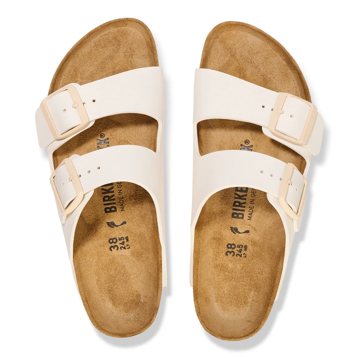 Birkenstock Unisex Arizona Birko-Flor Narrow Eggshell