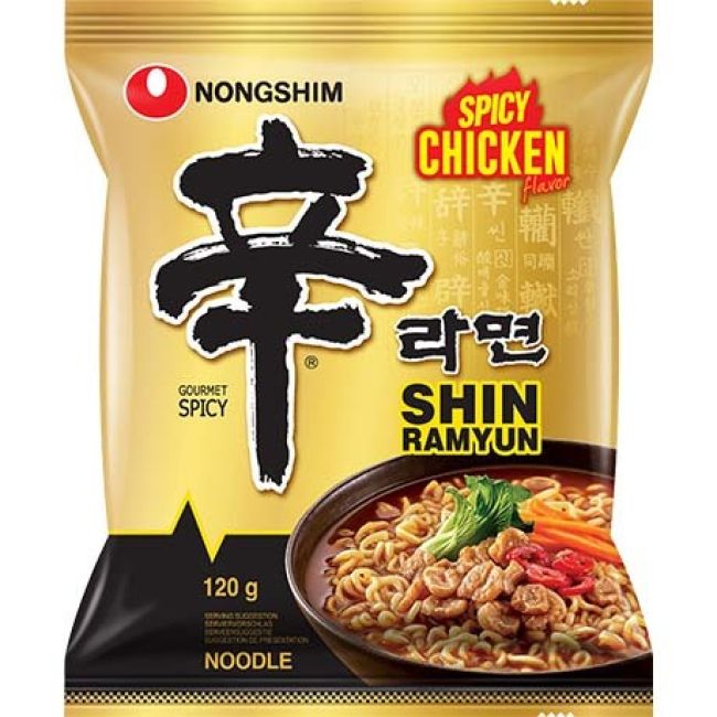 Nong Shim Shin Ramyun Pittige Kip Noedels 120g