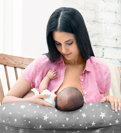 Medela Schwangerschaft und Stillkissen - Grau m. Sternen
