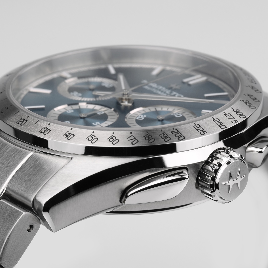 Hamilton Jazzmaster Performer Auto Chrono Hellblau 42mm