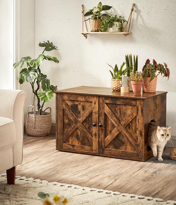 Feandrea Katzenklo-Schrank mit Türen, ca.