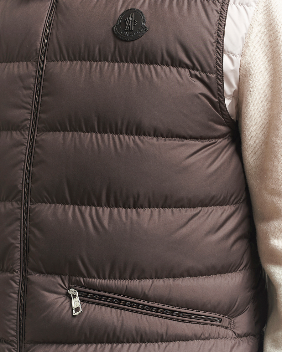 Moncler Treompan Down Vest Brown