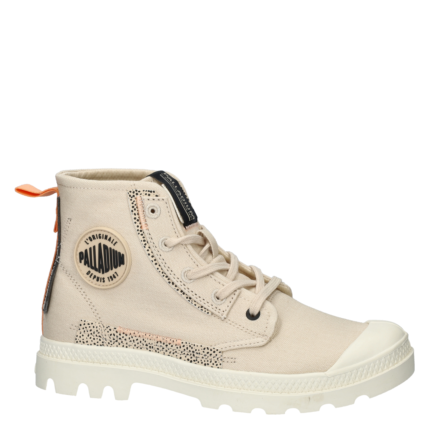 Underlayer dames veterboot Palladium Beige