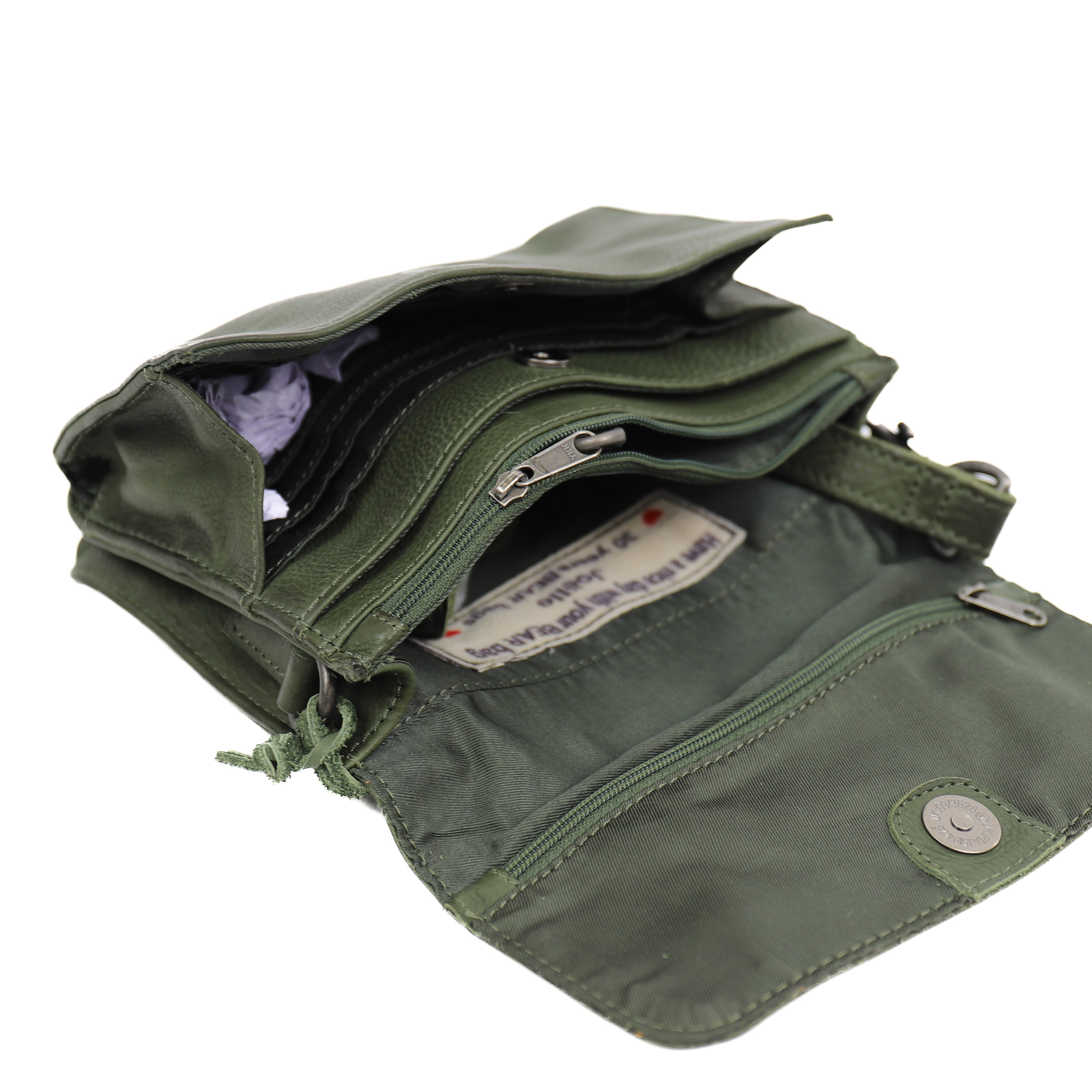 Enveloptasje 'Joëlle' groen Groen