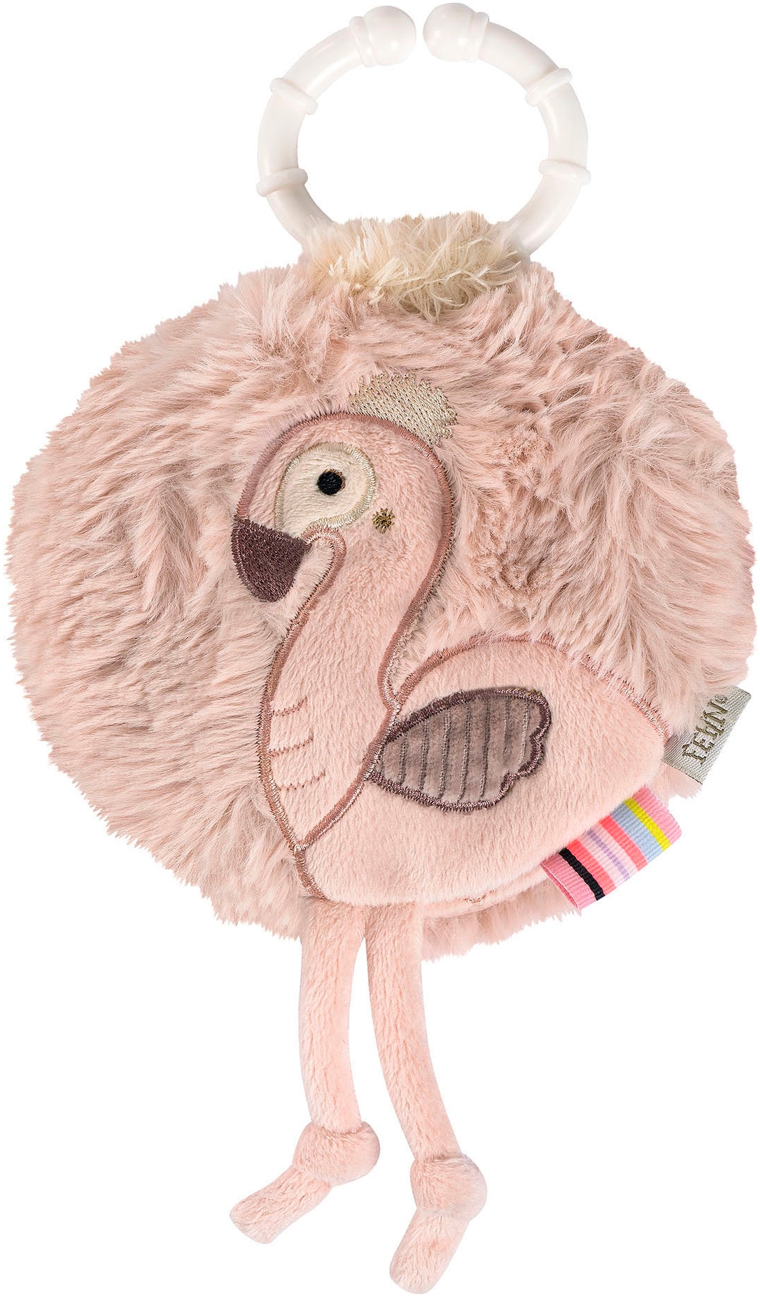 Fehn Greifspielzeug »Lazy, Crazy & Pink, Stoffbuch Flamingo«