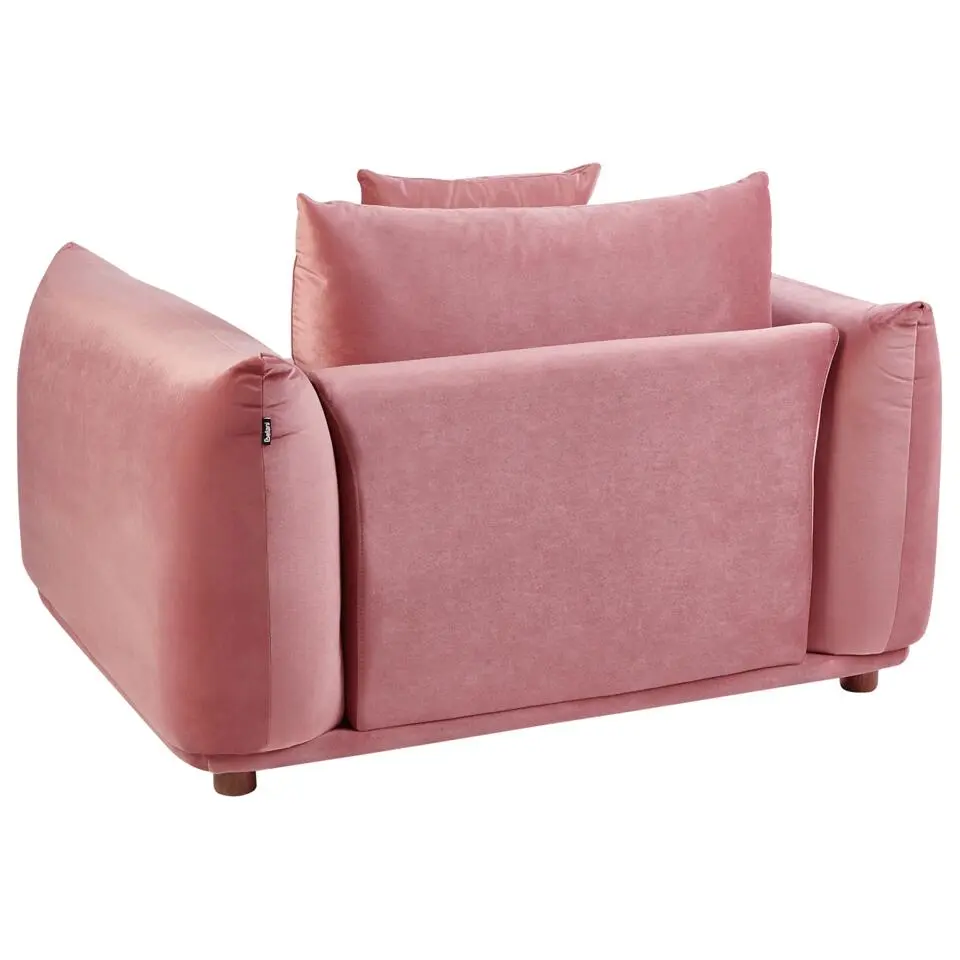 LUVOS - Fauteuil - Roze - Fluweel