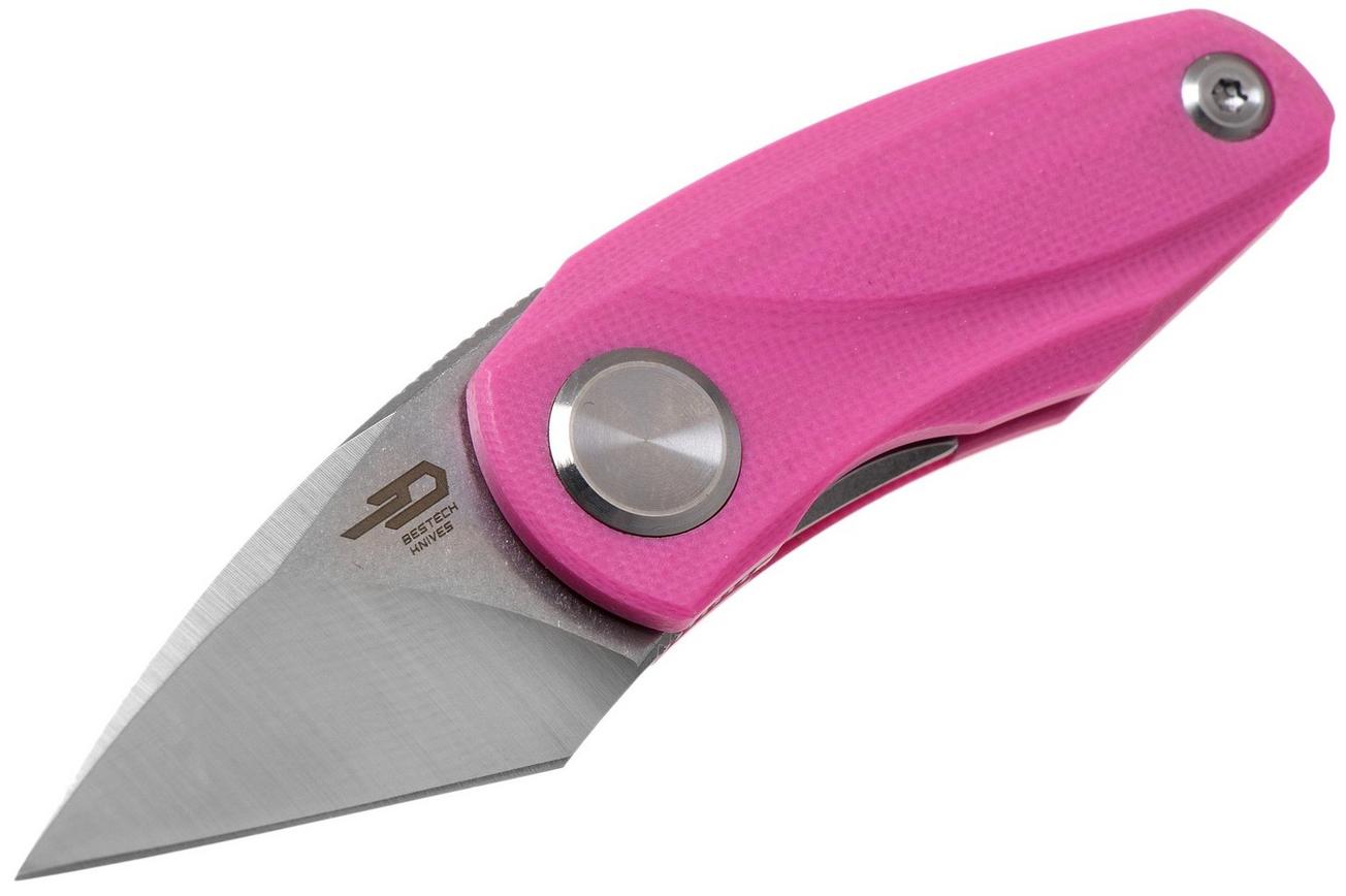 Bestech Tulip Pink G10 BG38E zakmes, Ostap Hel design