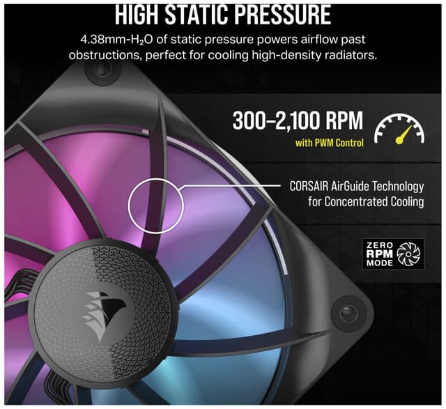Corsair iCUE LINK RX120 RGB 120mm PWM udvidelsesblæser