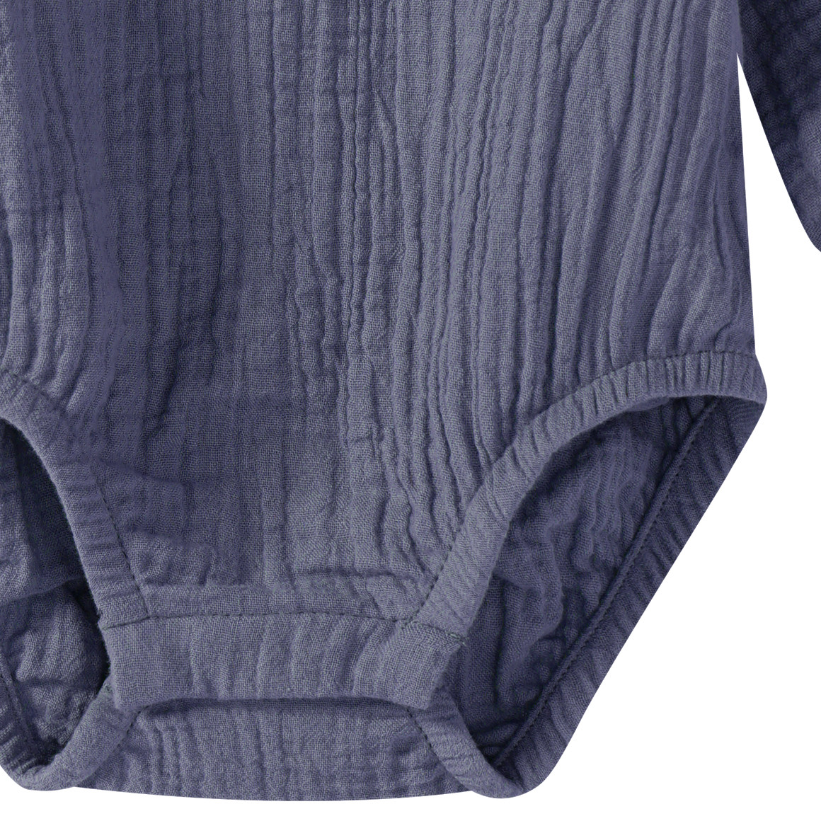 Topomini Pure Collection Baby Musselin-Wickelbody aus Bio-Baumwolle dunkelblau