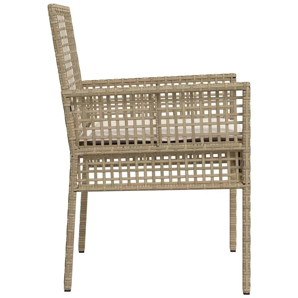 vidaXL - Tuinstoel - Beige - Poly rattan - 53 x 60 x 85cm