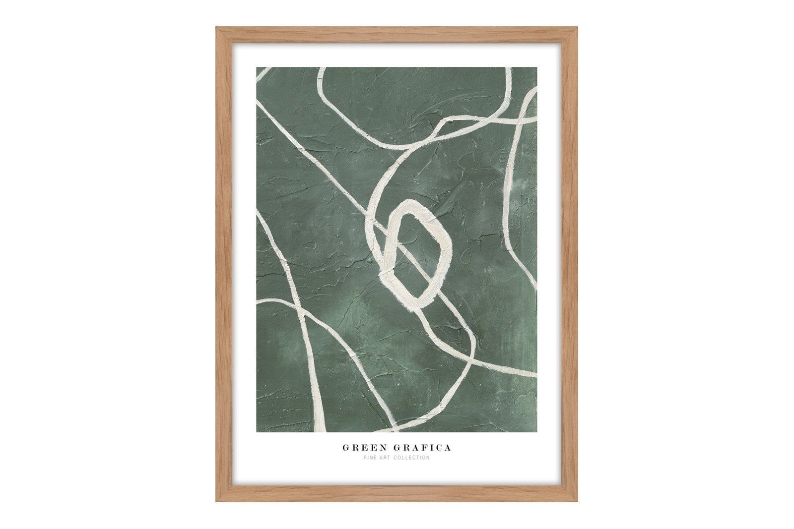 Green Grafica 30x40 cm Oak Frame