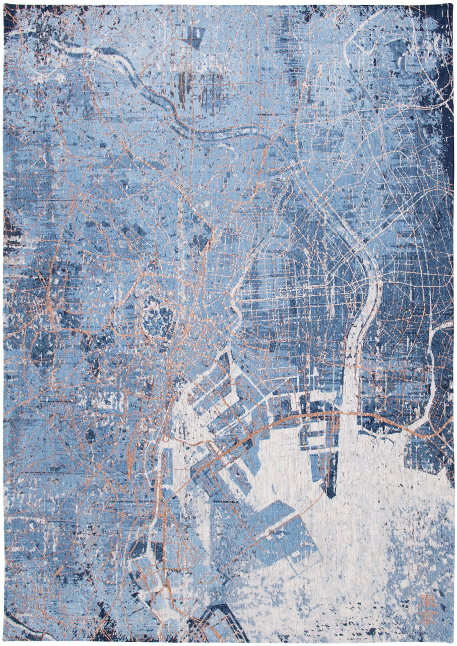 Ecorugs vloerkleed Tokyo blauw 240x340 cm
