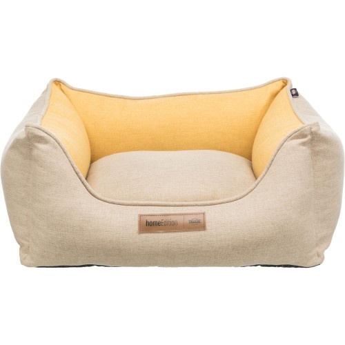 Cama para cães Trixie Home Edition em lona bege e amarela