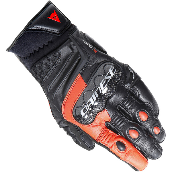 Dainese - Gants Carbon 4 Short Noir / Rouge fluo