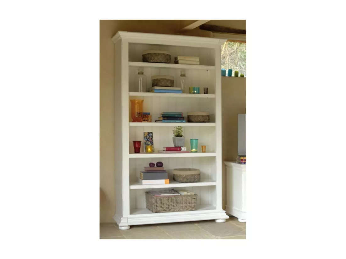 Bibliothèque modulable ouverte l110 Bois-MDF Blanc - Harmonie Interior's