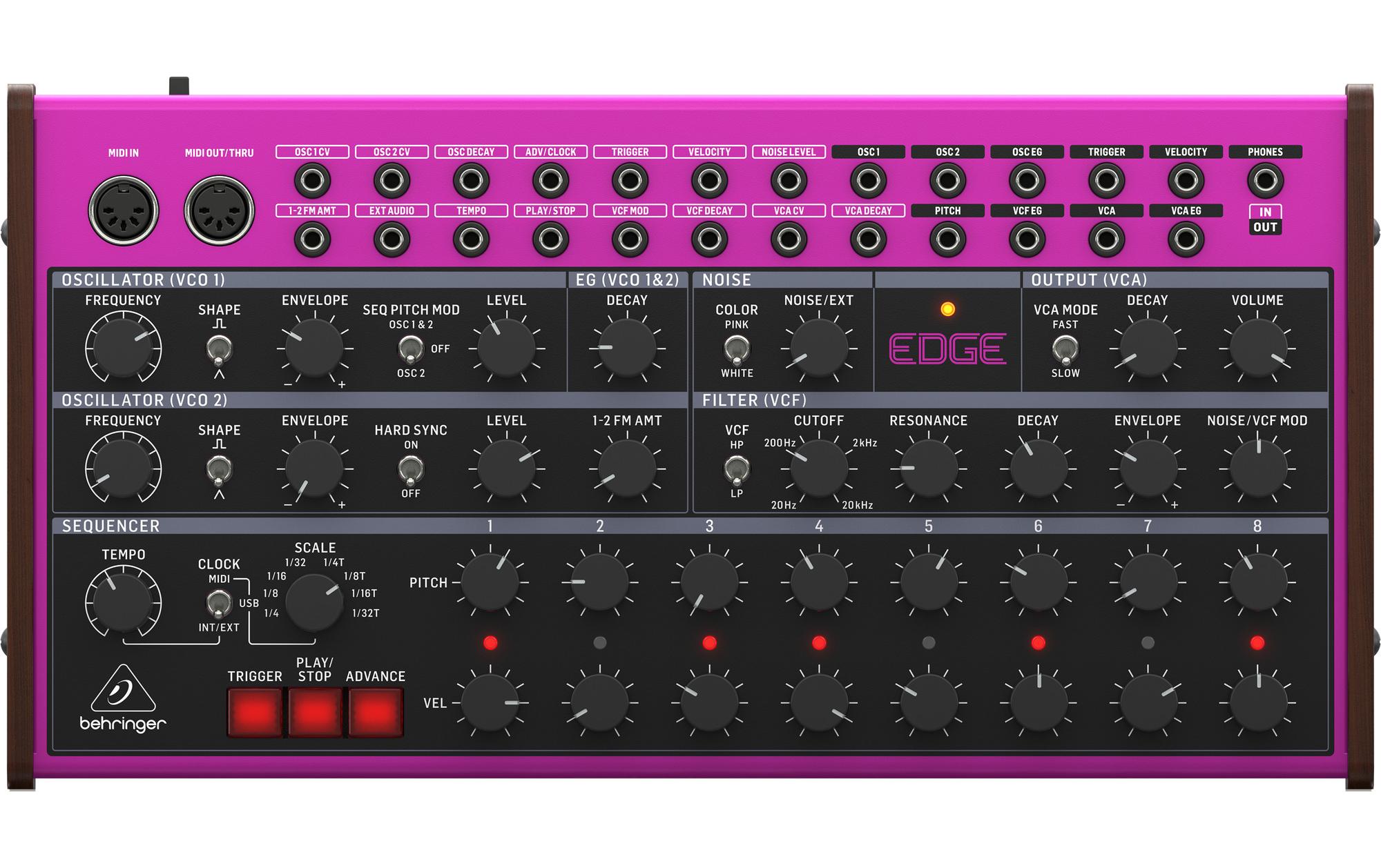 Synthesizer Edge<br>Semimodularer analoger Percussion-Synthesizer