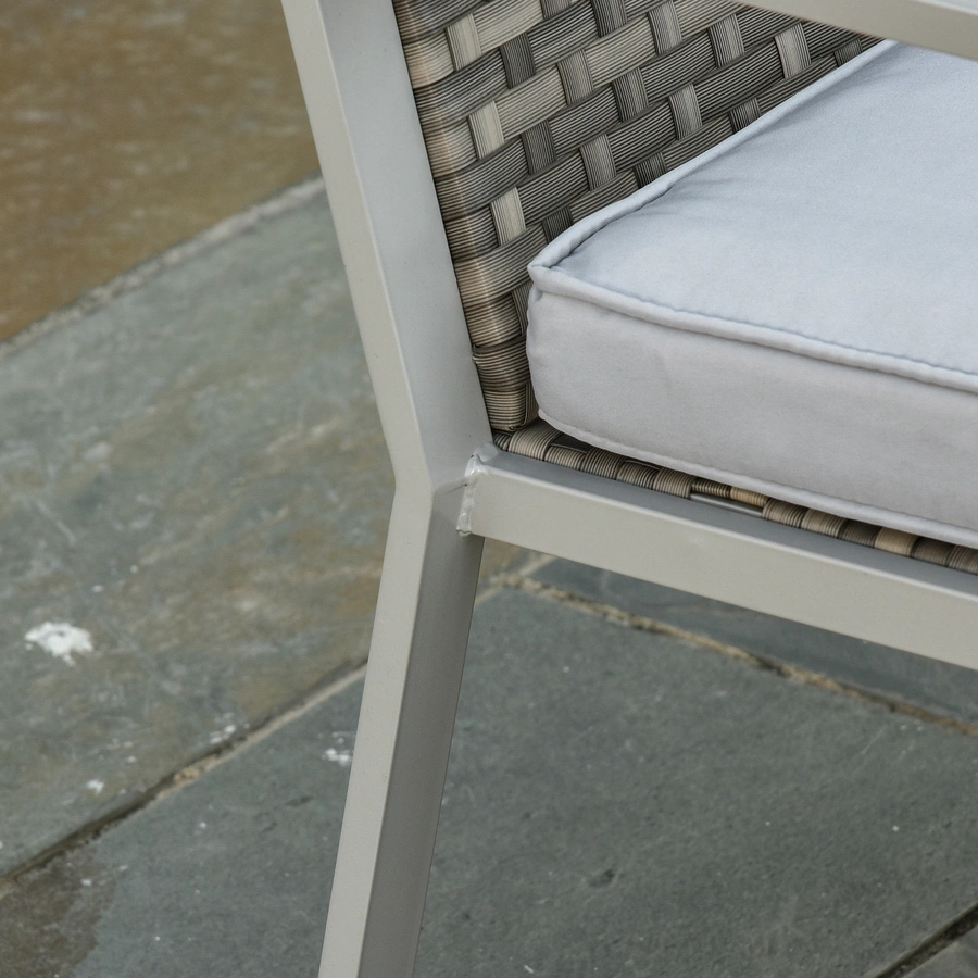 Outsunny Rattan Sitzgruppe für 4 Personen grau