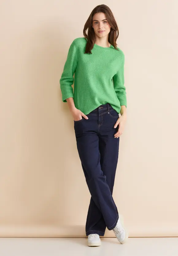 Melange Strickpullover - light spring green mel.