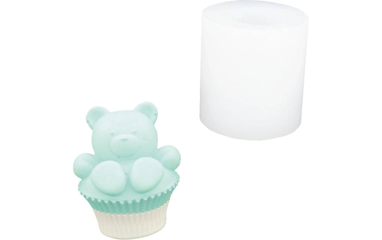 Giessform Bär, 7.2 cm x 7.3 cm x 7.4 cmSilikongiessform