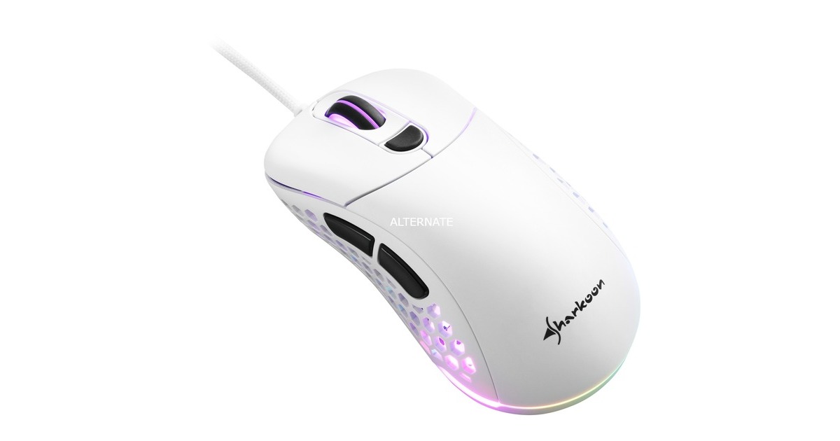 SharkoonLight² 200 gaming muis  (Wit, 50 - 16,000 dpi, RGB leds)