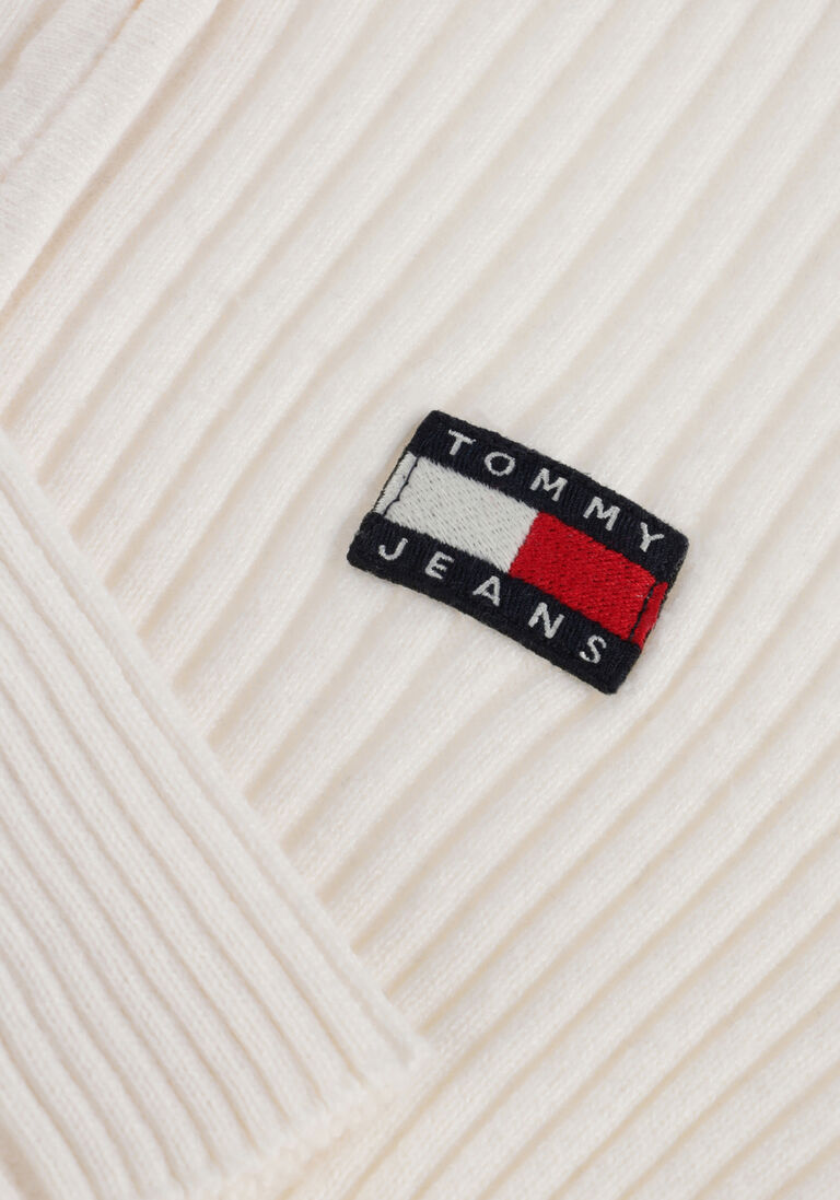 TOMMY JEANS witte tommy jeans trui tjw zip thru badge cardigan