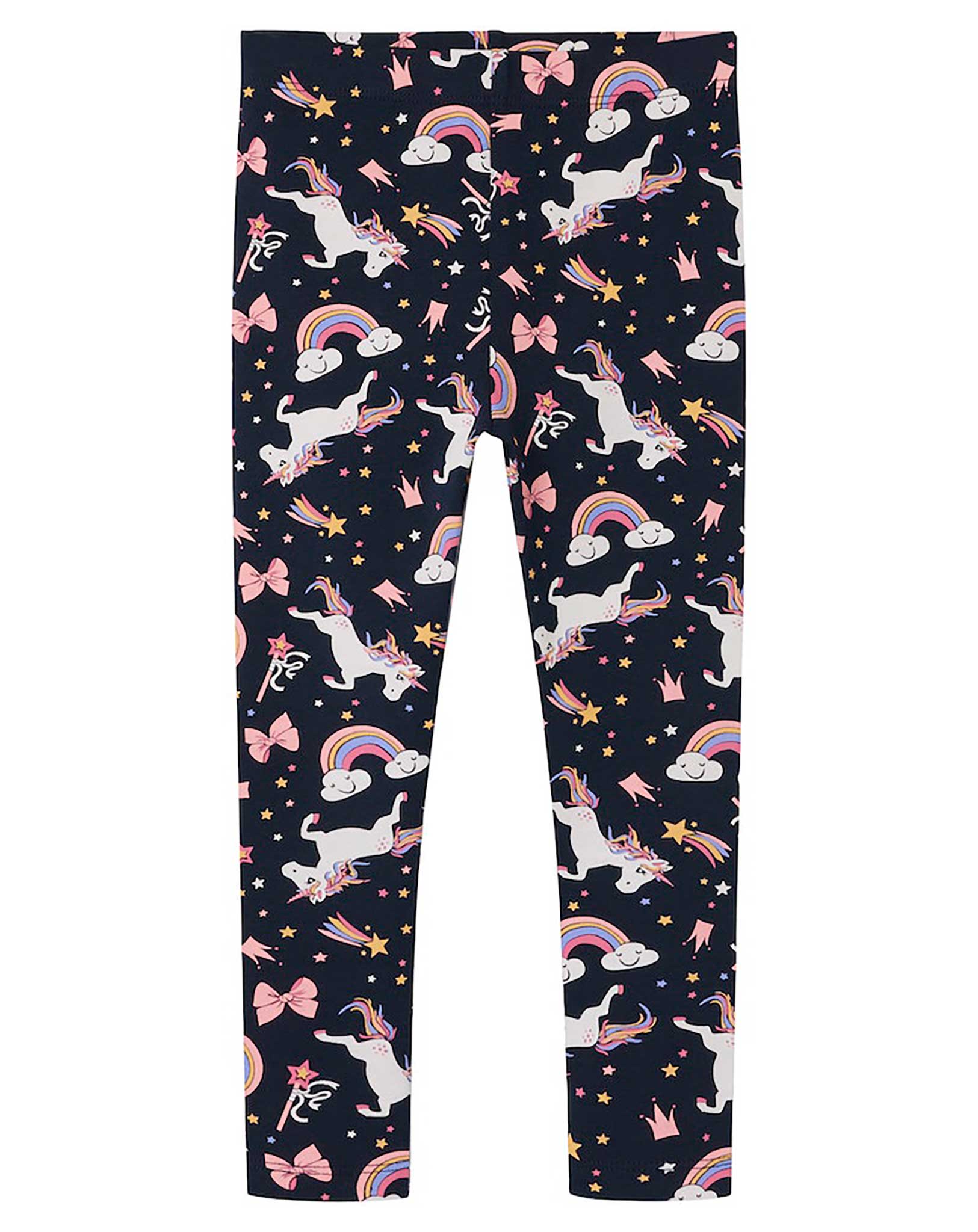 Leggings NMFVIVIAN UNICORNS AOP in dark sapphire