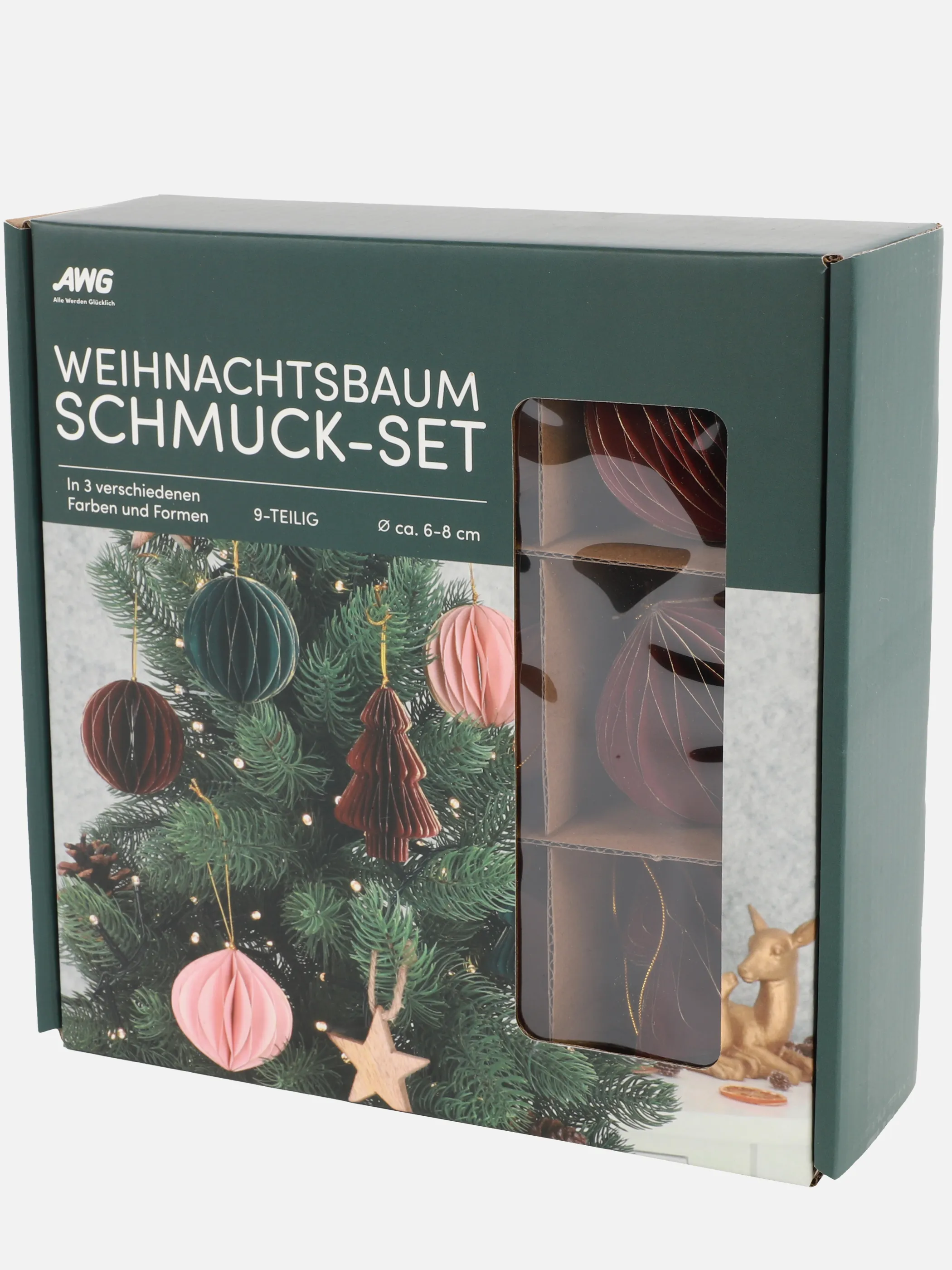 Weihnachtsbaum Schmuck-Set, 9tlg.