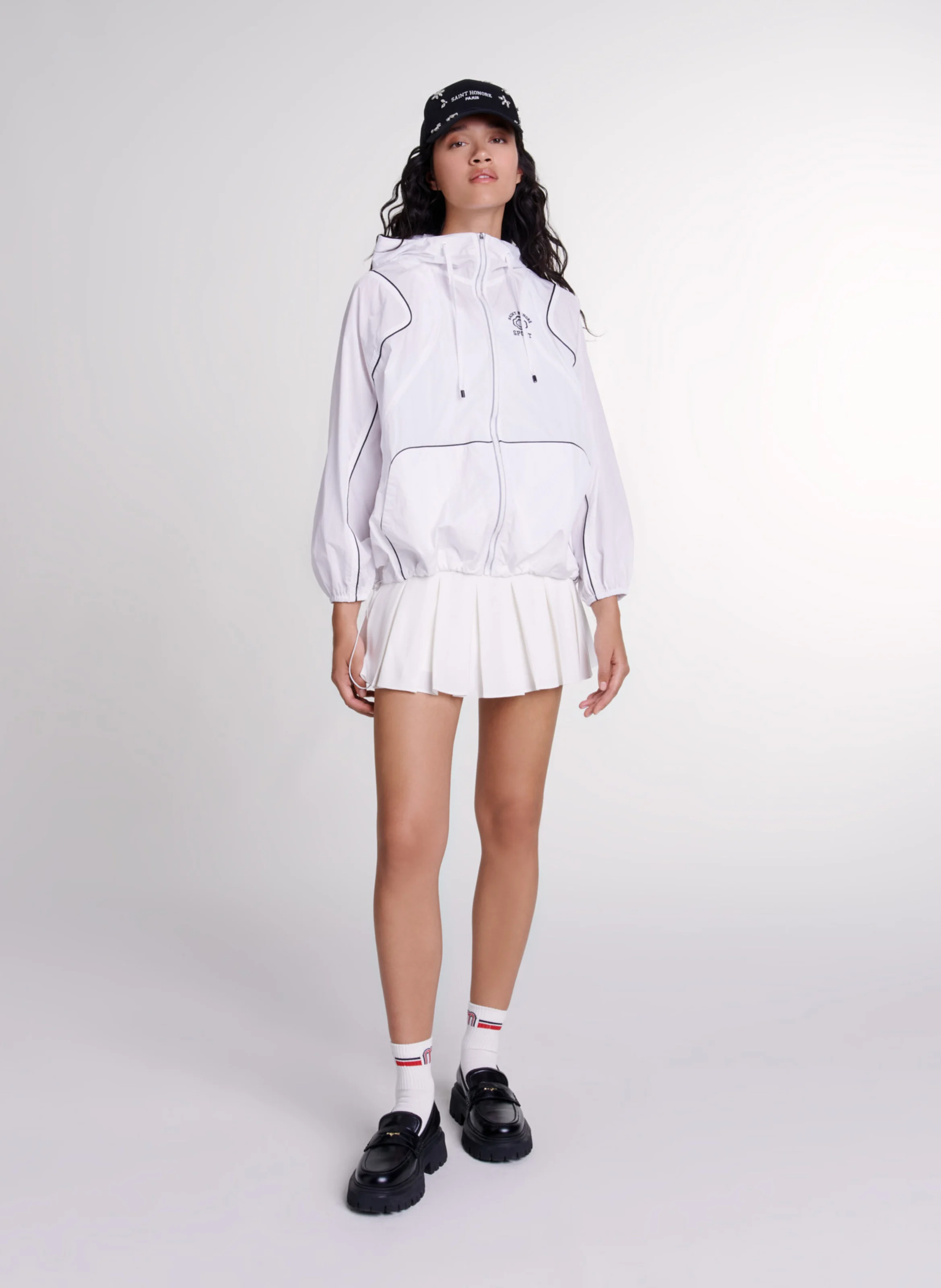 Coupe-vent à capuche | Blanc