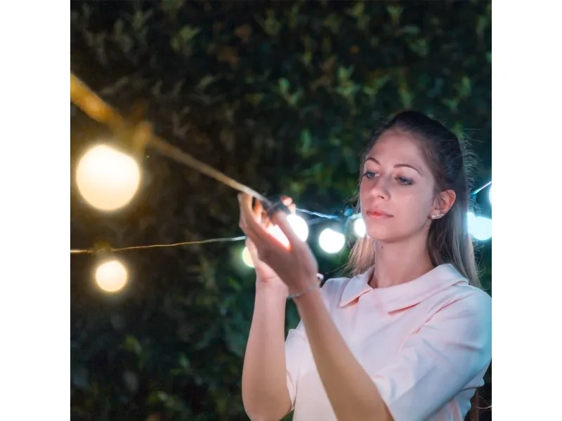Twinkly Festoon Smart Udendørs Lyskæde med hvidt lys - 20 m.