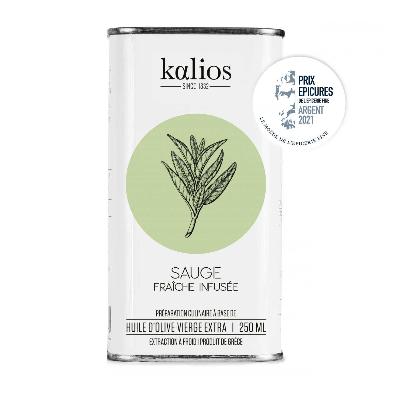 Huile d'olive vierge extra infusée à la sauge - Kalios