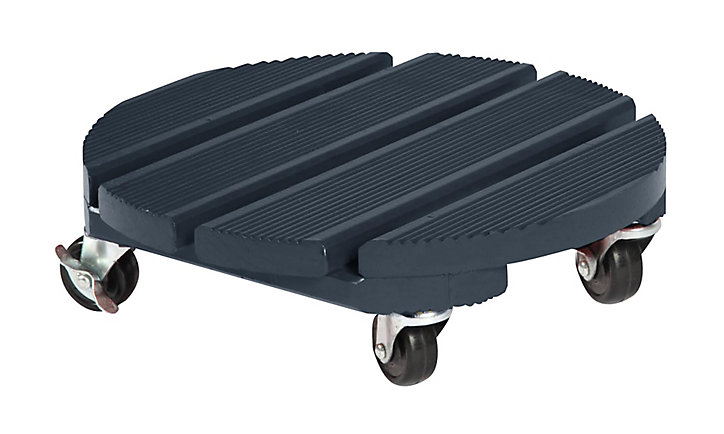 Support roulant pour plante Roul'Bac bois anthracite D30cm