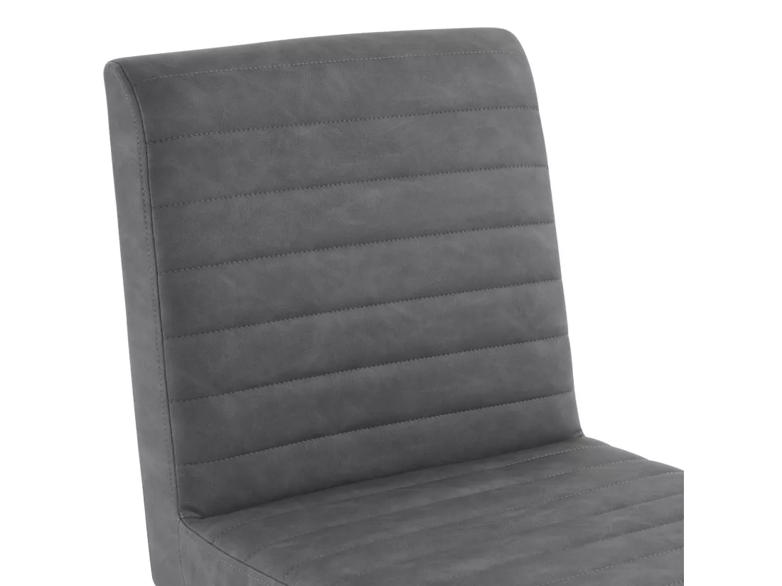 Lot de 6 chaises cantilever en velours et pieds en métal, chaise de salon moderne, ergonomie, 55x43x83cm, Gris