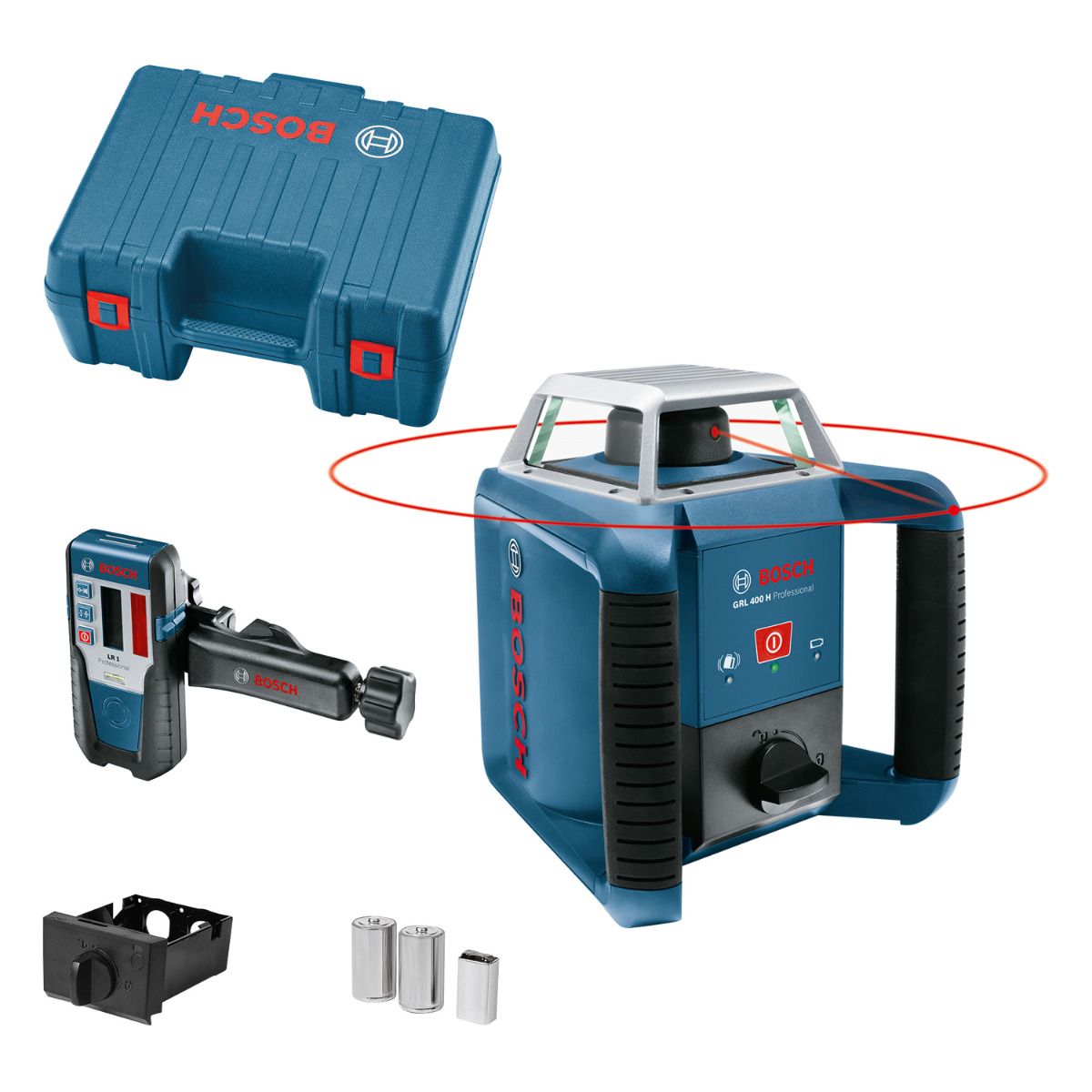 Bosch Professional GRL 400 H Rotatielaser rood   LR 1 laserontvanger   houder in koffer - 0601061800