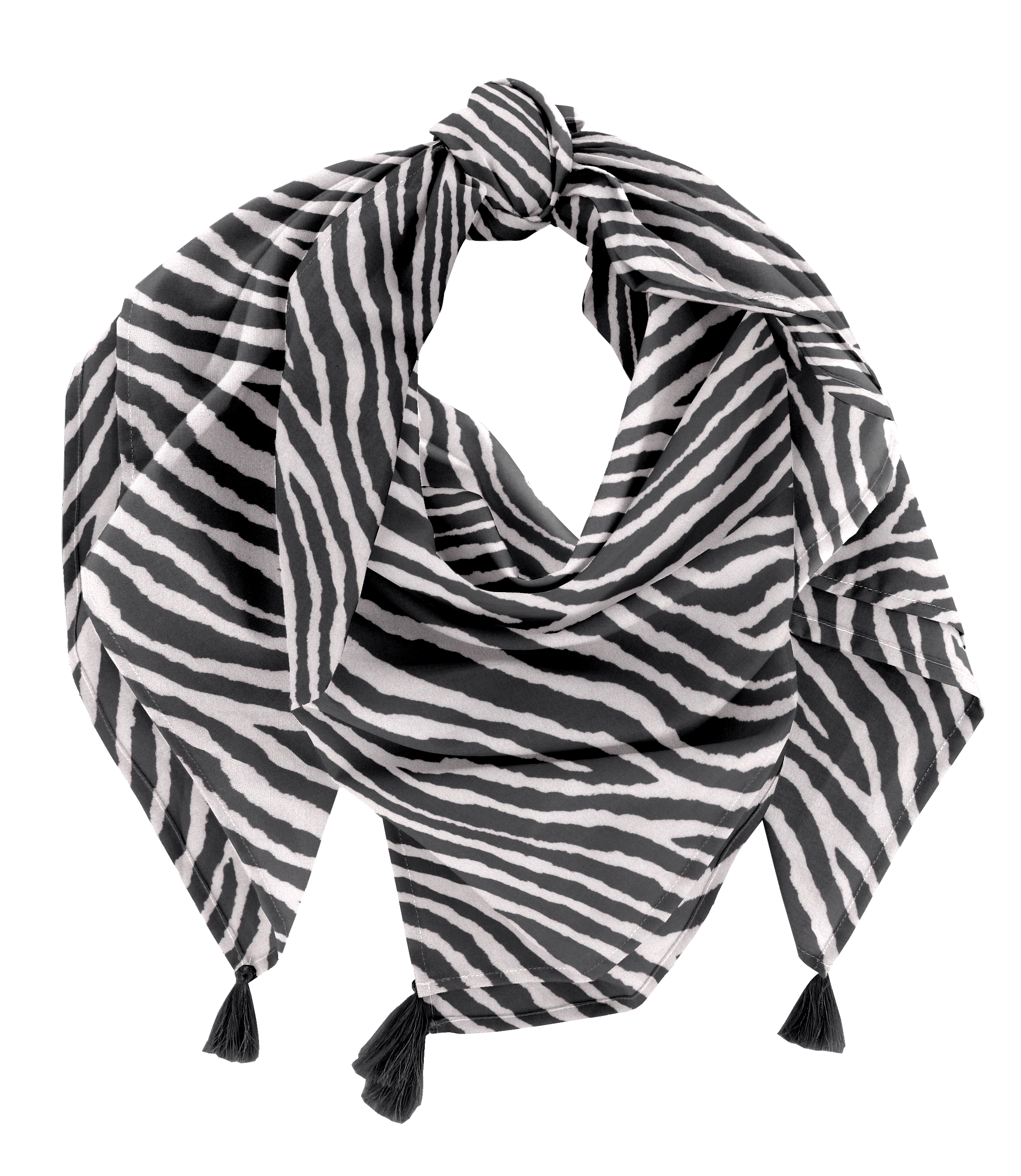 Foulard Pompon Zèbre