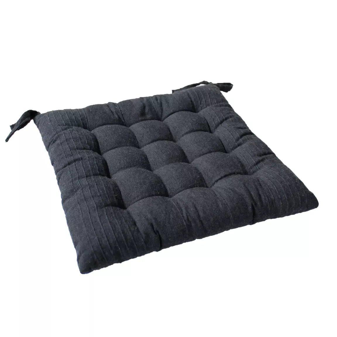 Coussin de chaise carré (38 x 38 cm) Bombay Gris anthracite