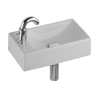 Geberit Diedro fontein 40cm met kraangat links wit