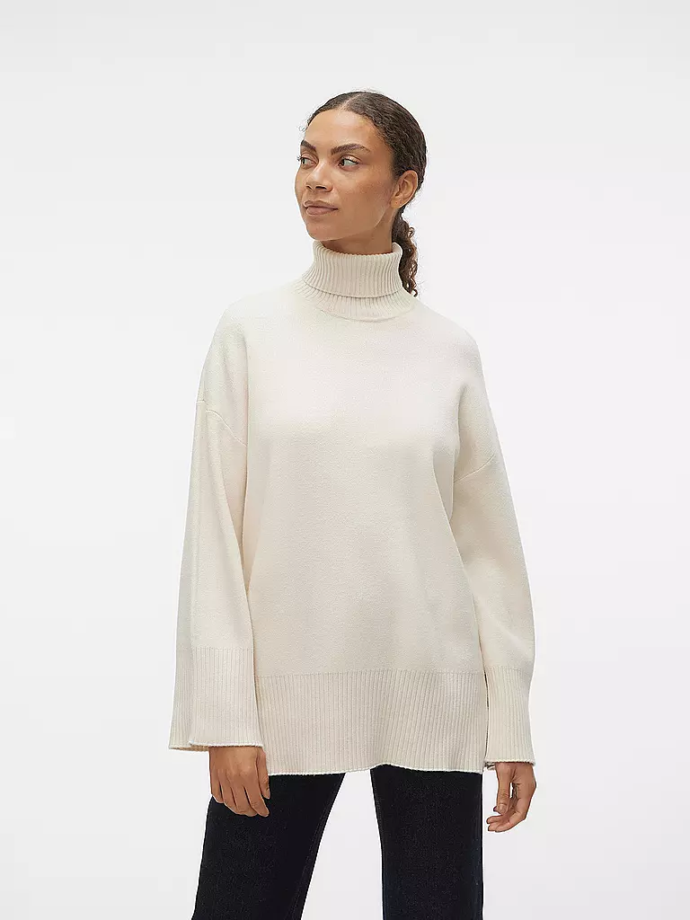 VERO MODA Strickpullover VMGOLDNEEDL creme