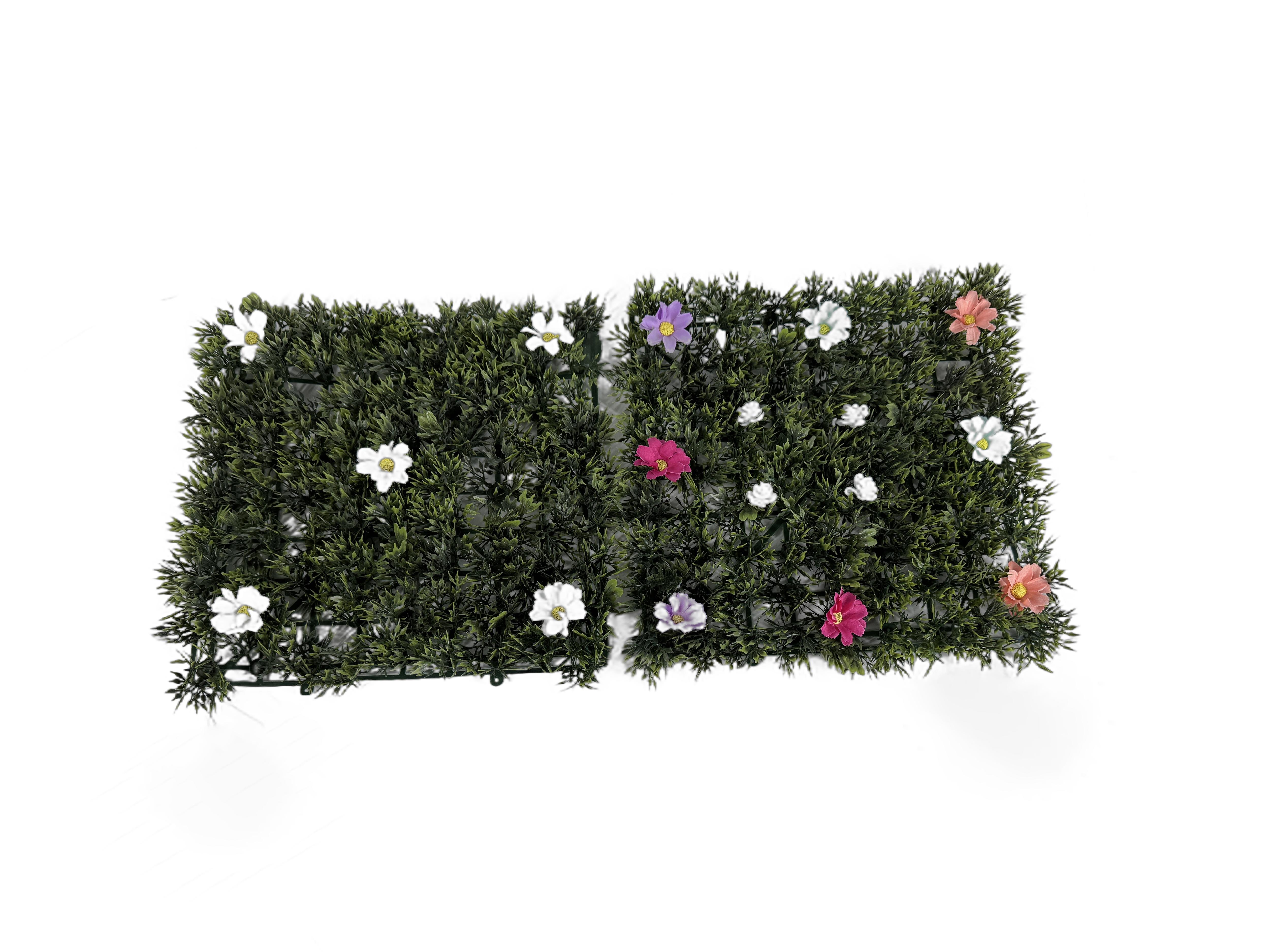 DALLES GAZON AVEC FLEURS 25X25CM