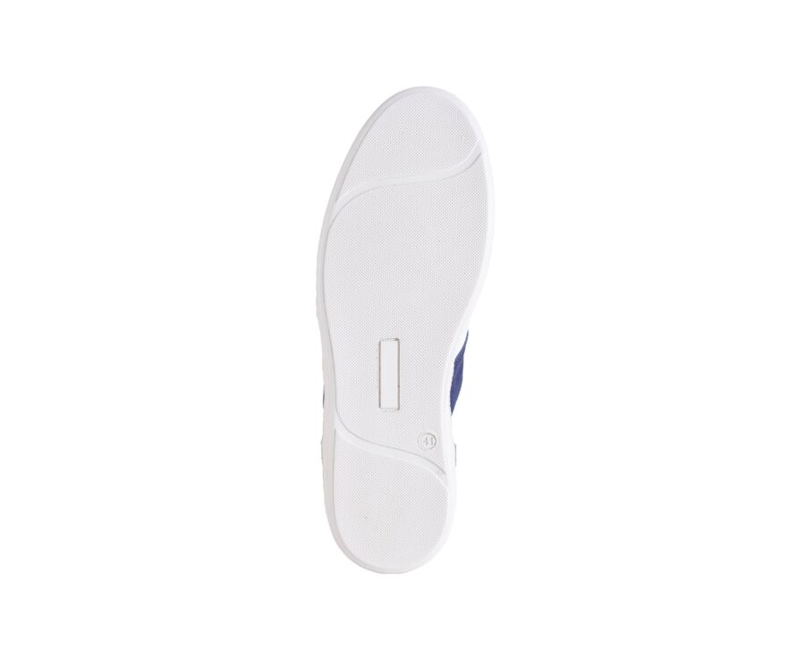 Sneakers cuir homme Blanc et Taupe Navy - BERRINGA