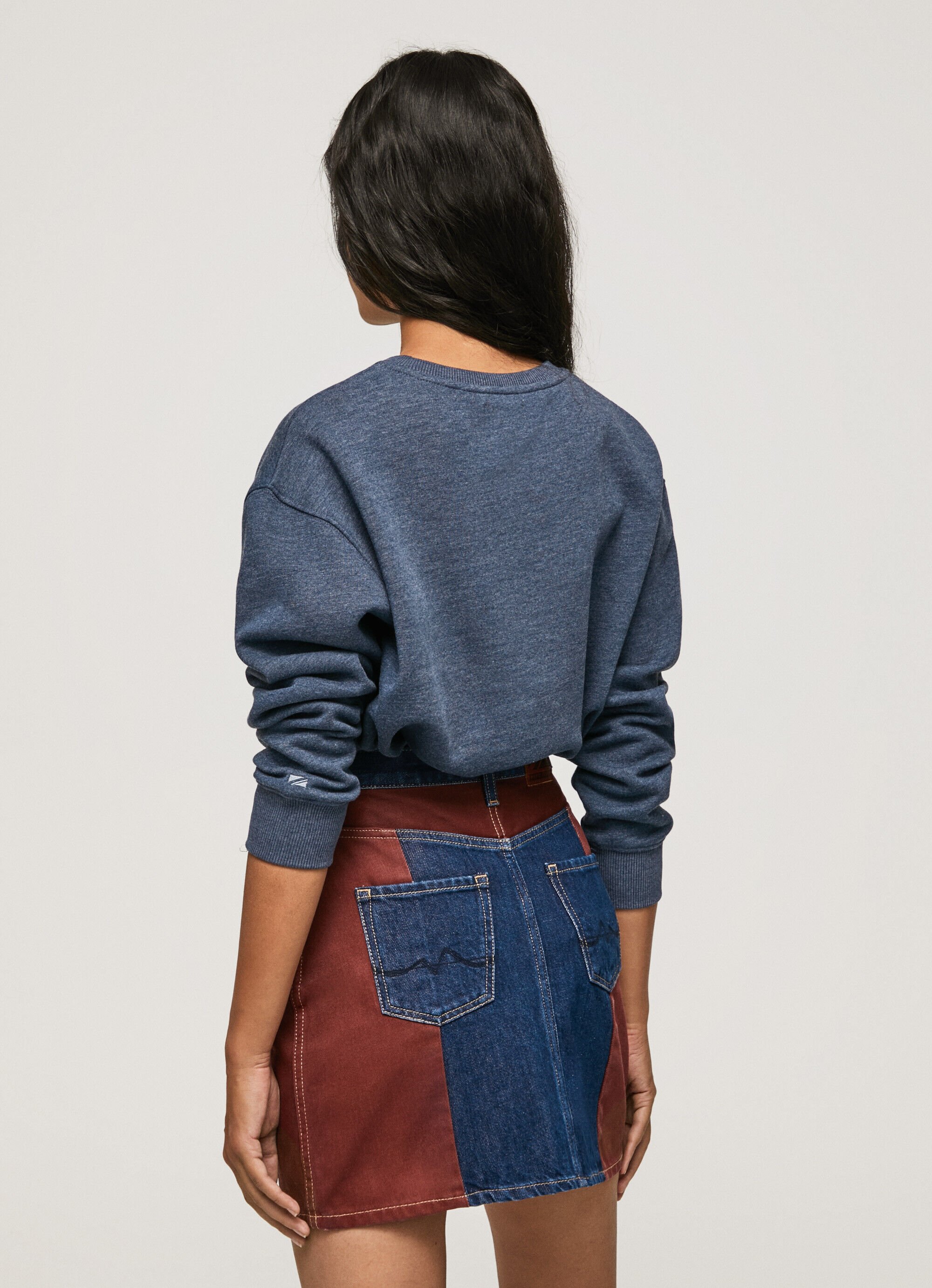 MOLETOM COM LOGOTIPO BORDADO - azul Dulwich