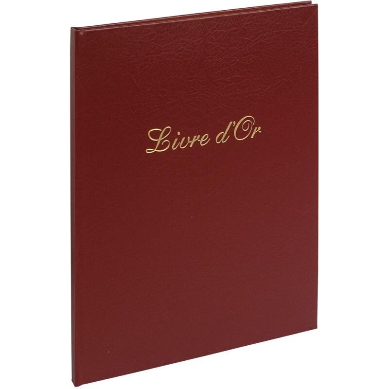 Livre d'or Balacron avec titre 100 pages blanches - 27x22 cm vertical - Couleurs assorties