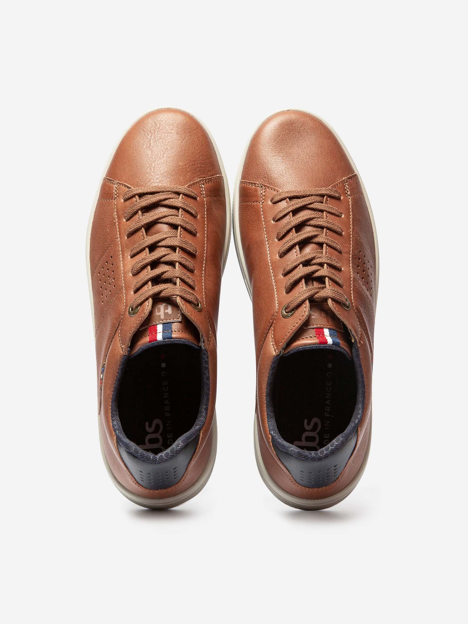 Baskets Homme Fabriquées en France Cuir Marron