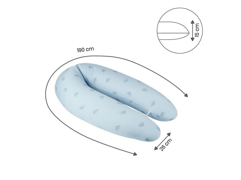 Babymoov Stillkissen Wind Blue 190 cm Bequemes Still- & Schwangerschaftskissen