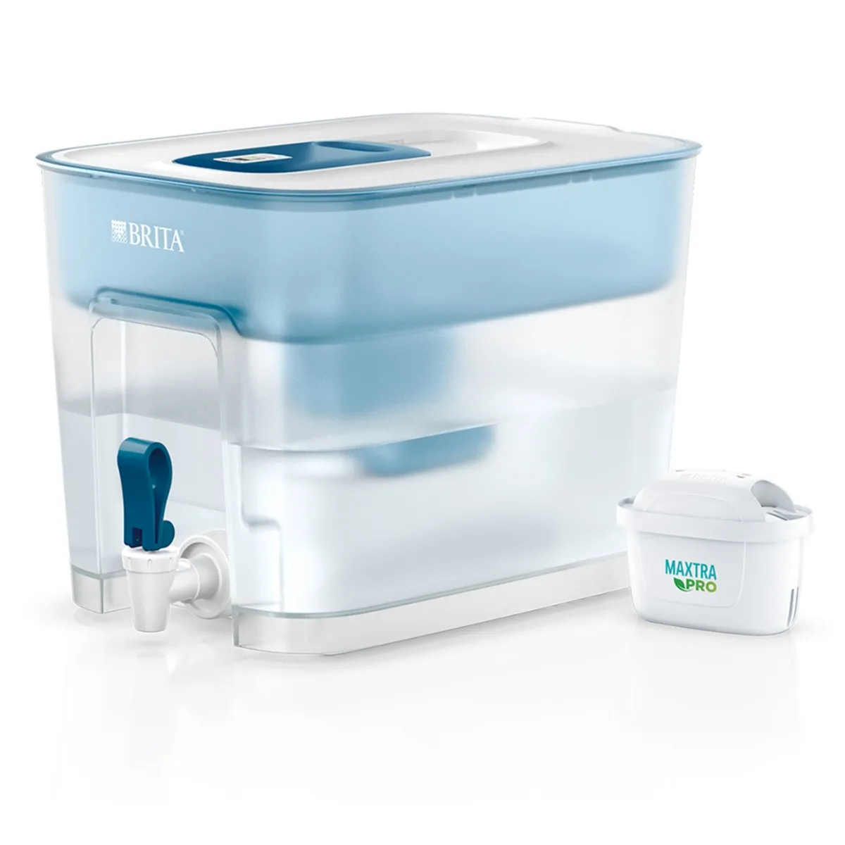 BRITA Fontaine à eau filtrée - 8.2L bleue