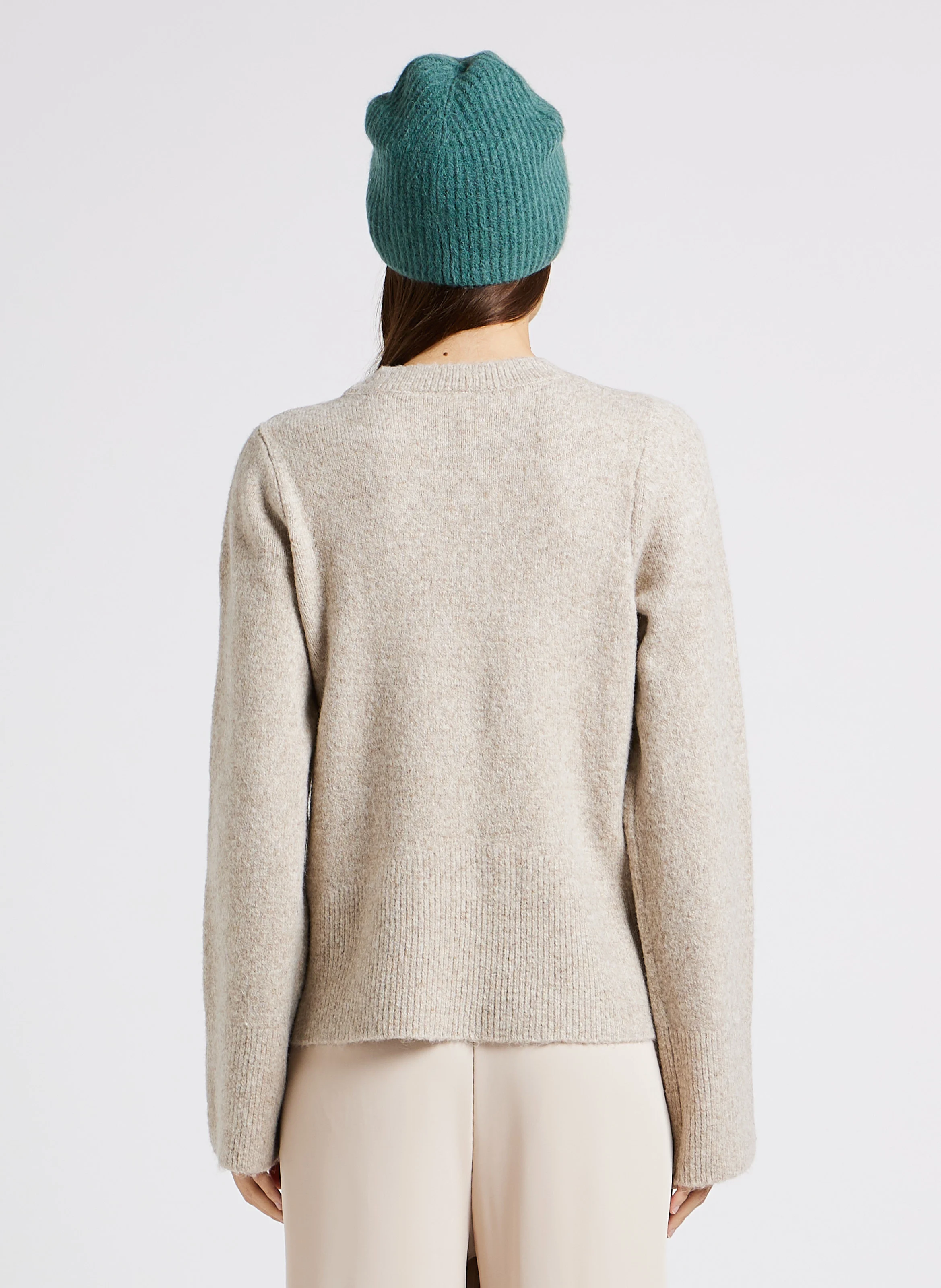 JANEY - Pull col rond | Beige