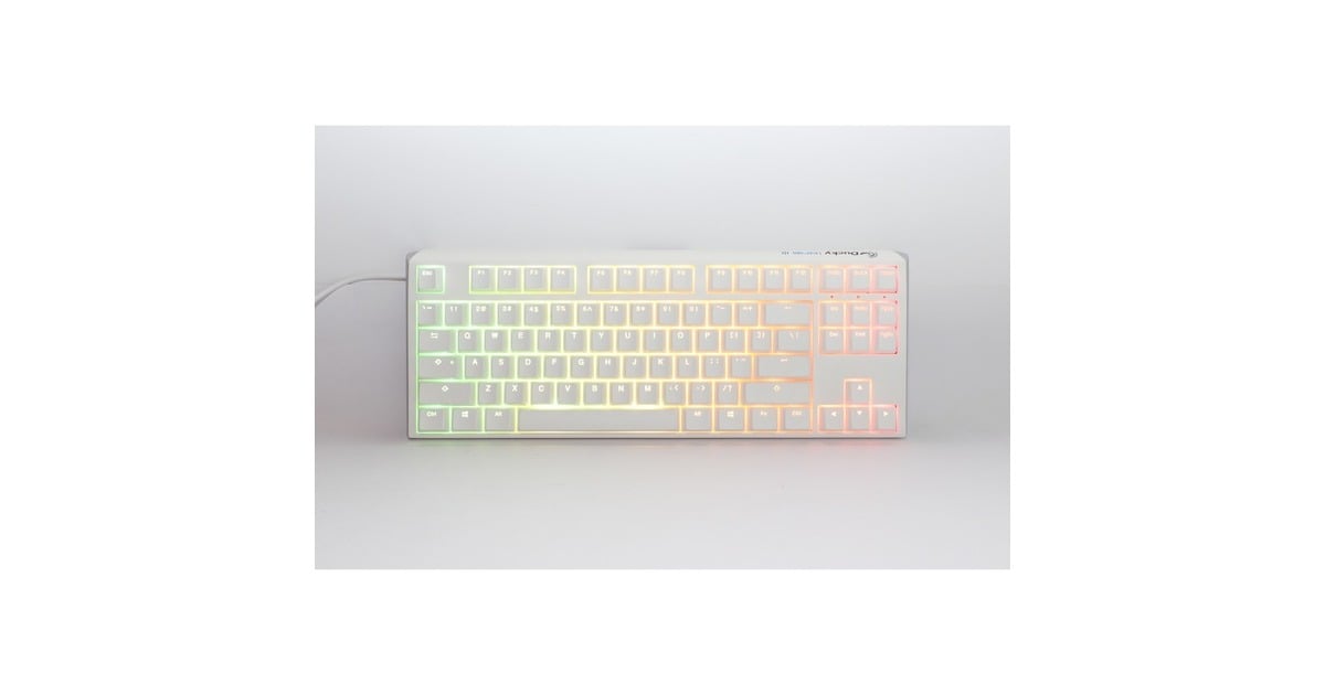 DuckyOne 3 Classic Pure White TKL, toetsenbord  (Wit, US lay-out, Cherry MX Speed Silver, RGB led, Double-shot PBT, Hot-swappable, QUACK Mechanics, 80%)