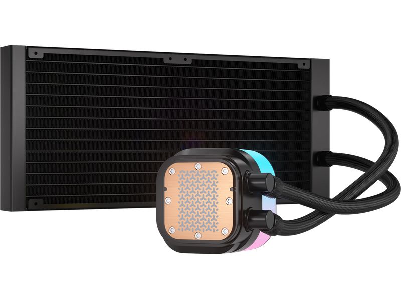 Corsair Wasserkühlung ICUE Link Titan 280 RX RGB Schwarz CPU-Flüssigkeitskühler mit RX140 RGB-Lüftern