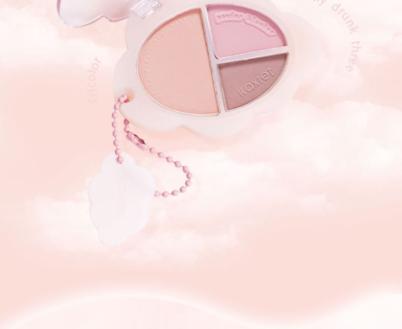Kaxier - Sleutelhanger Flower Milky Tipsy 3-kleuren Blush Palette - 4 soorten