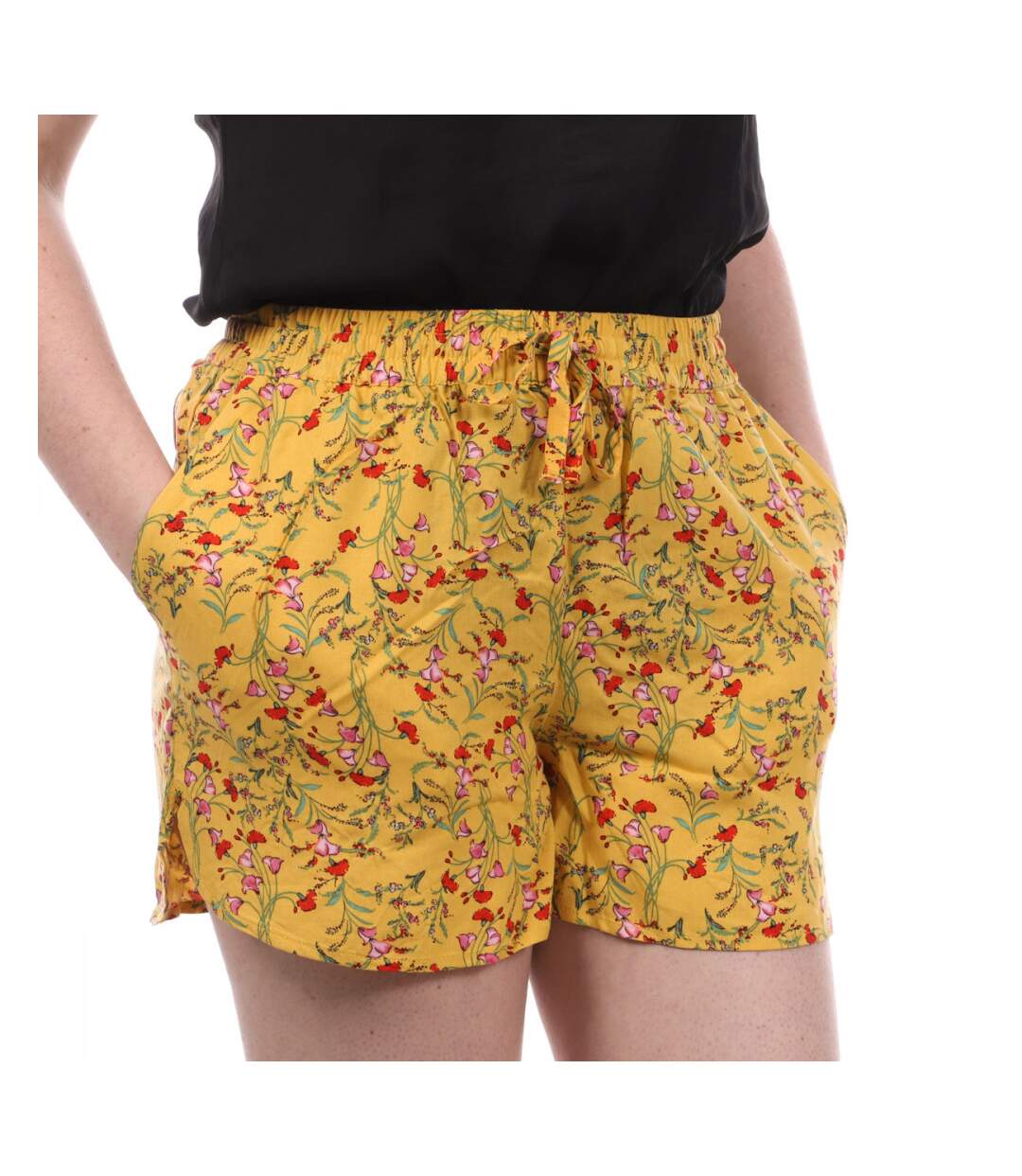 Short Jaune Imprimé Femme Vero Moda Easy